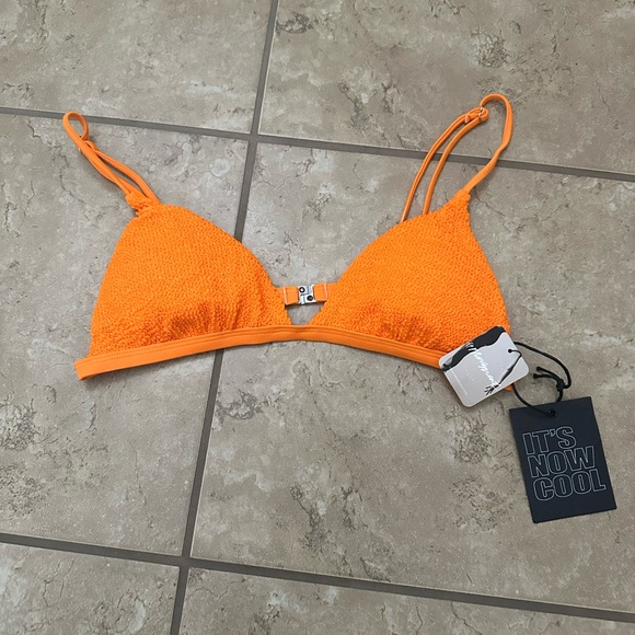 It's Now Cool Other - NWT ORANGE TRIANGLE BIKINI TOP